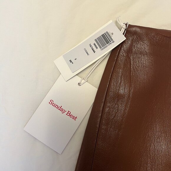 Aritzia Brown Leather Miniskirt - Picture 4 of 4